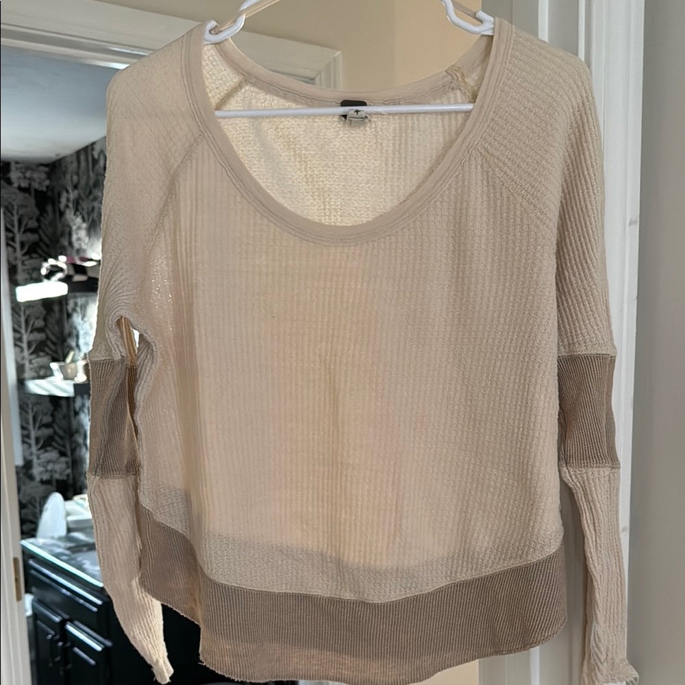 We The Free Cream Long Sleeve Top